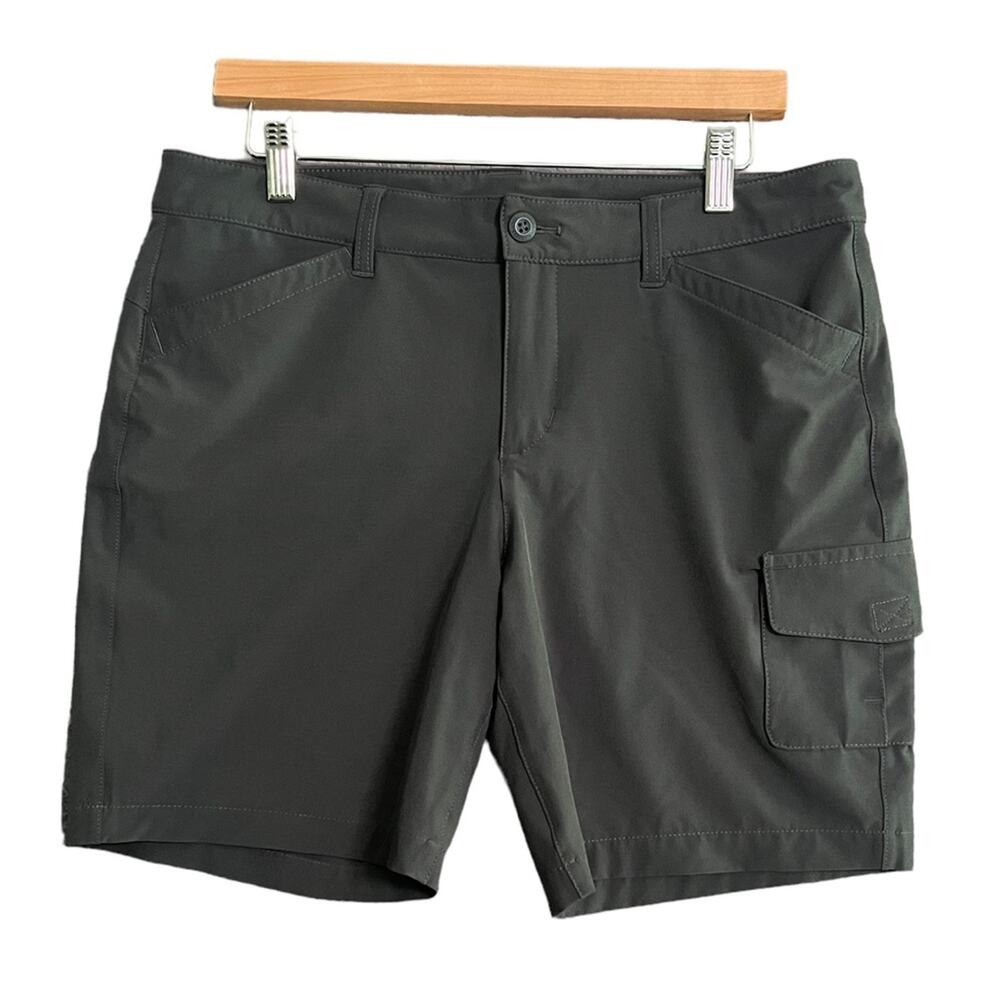 Eddie Bauer Women Size 10 Charcoal Gray Midi 5 Pocket Shorts Basic Simple Hiking